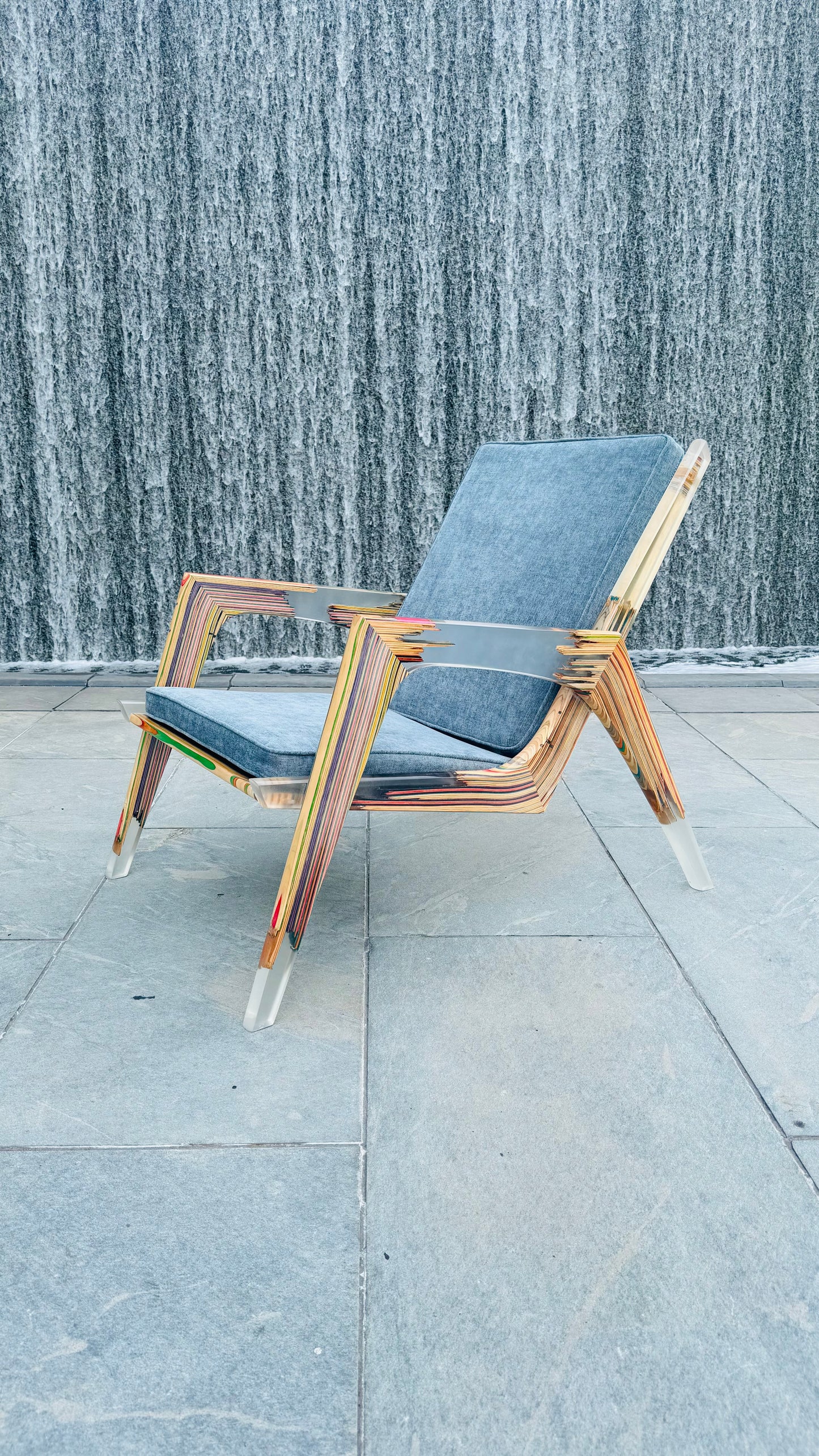 Recycled Skateboard and Epoxy Lounge Chair Preorder