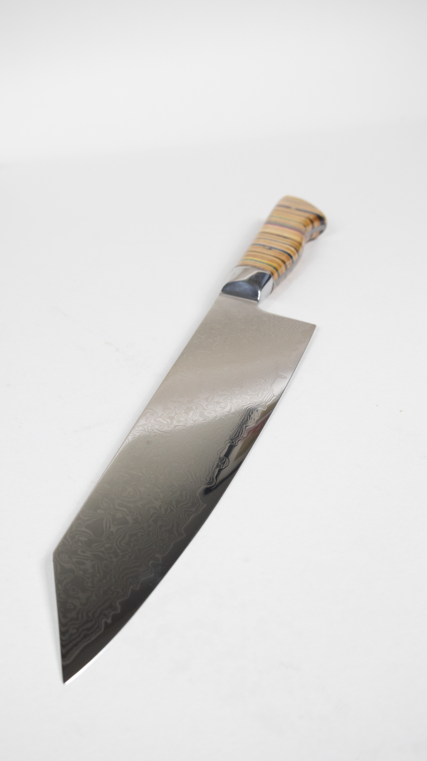 Recycled Skateboard and Japanese Damascus Steel Chef’s Knife