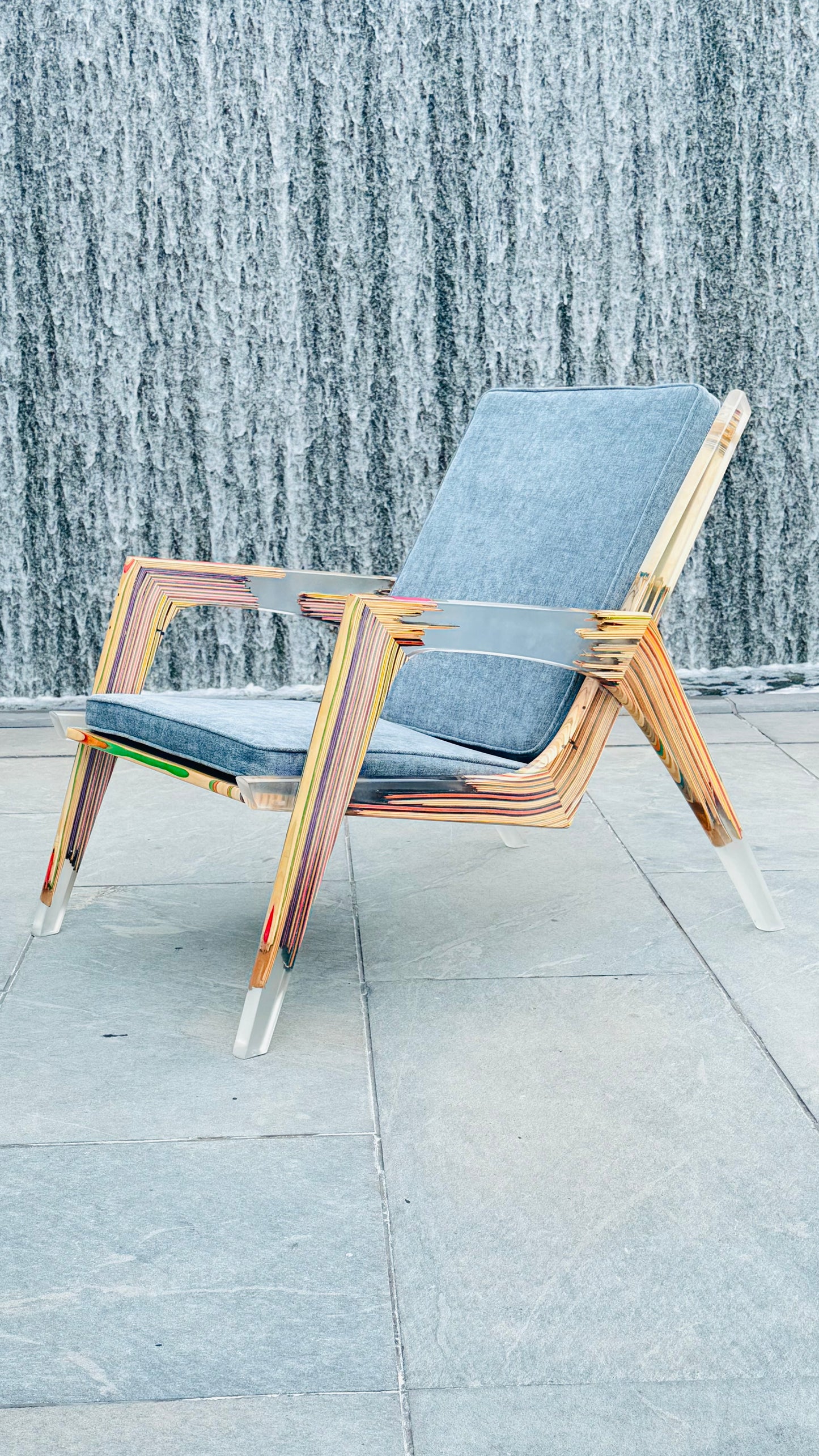 Recycled Skateboard and Epoxy Lounge Chair Preorder