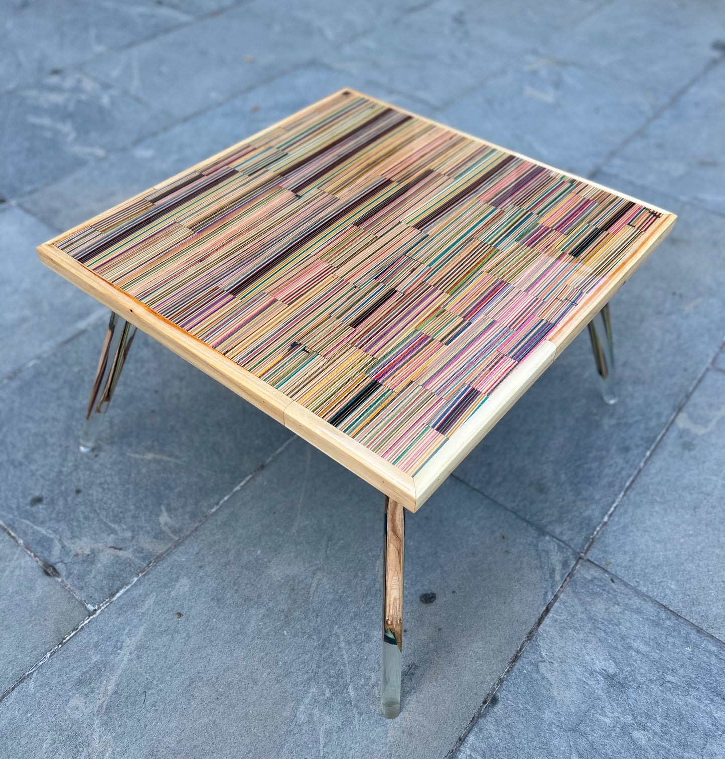 Recycled Skateboards and Epoxy Coffee Table Preorder