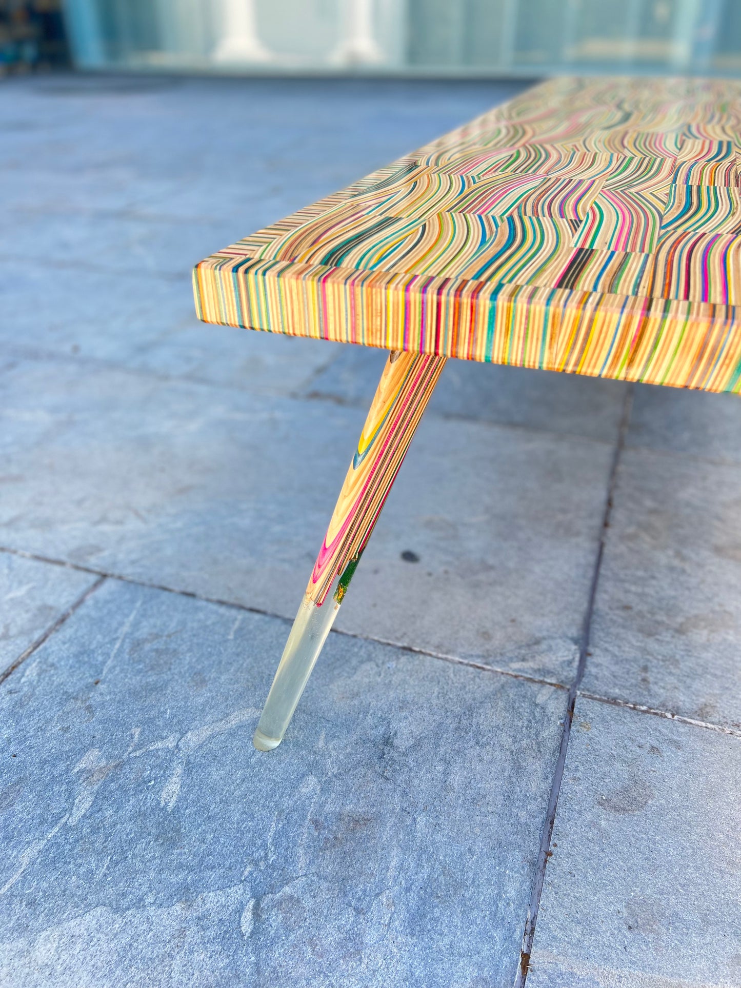 Recycled Skateboards and Epoxy Coffee Table PREORDER