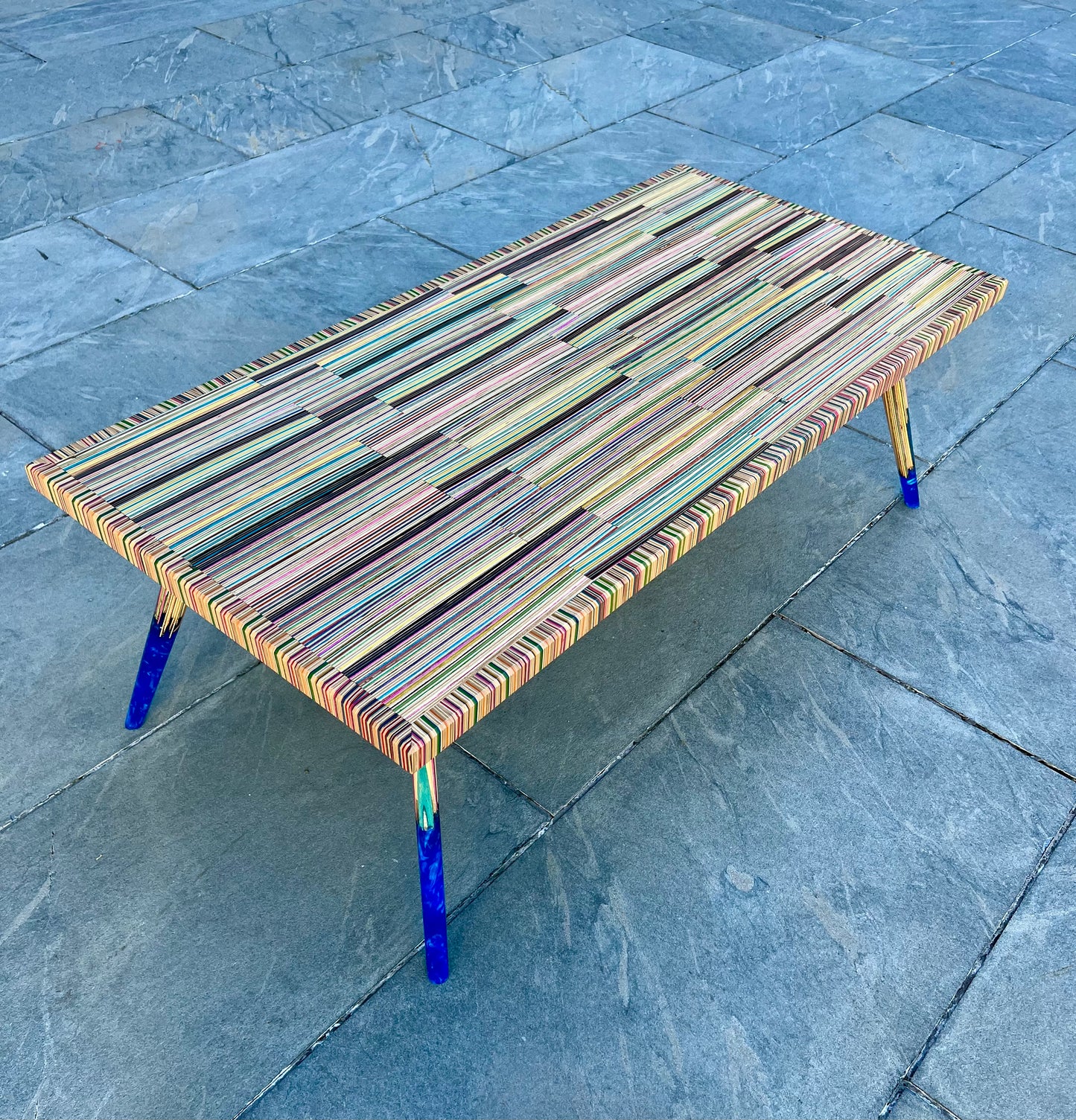 Recycled Skateboard and Epoxy Coffee Table Preorder