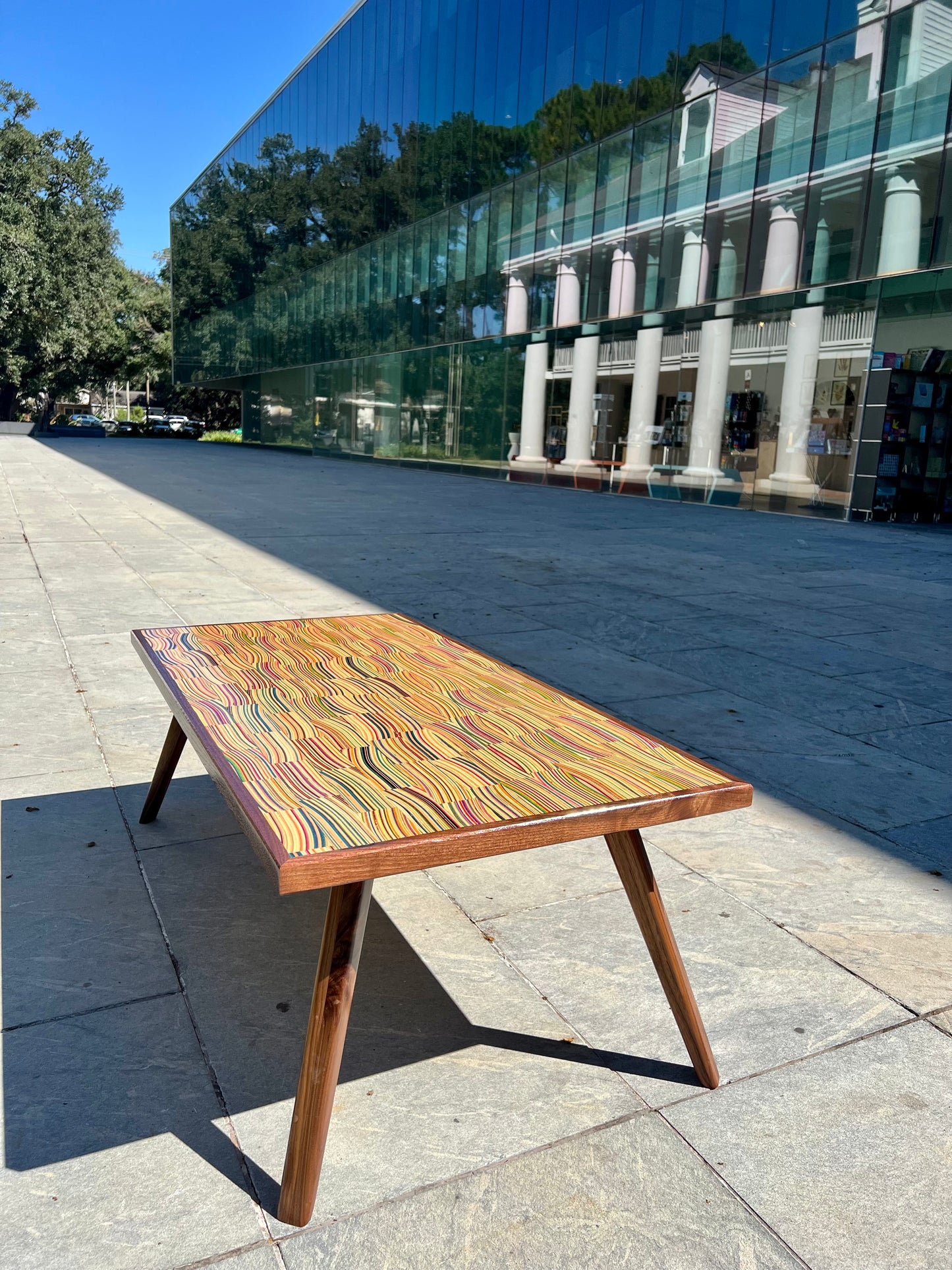 Recycled Skateboard and Walnut Coffee Table Preorder