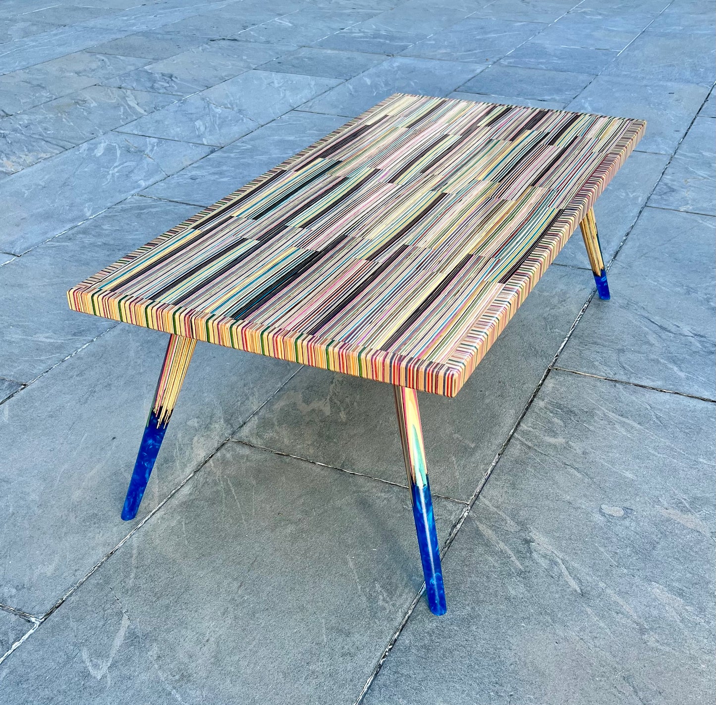 Recycled Skateboard and Epoxy Coffee Table Preorder