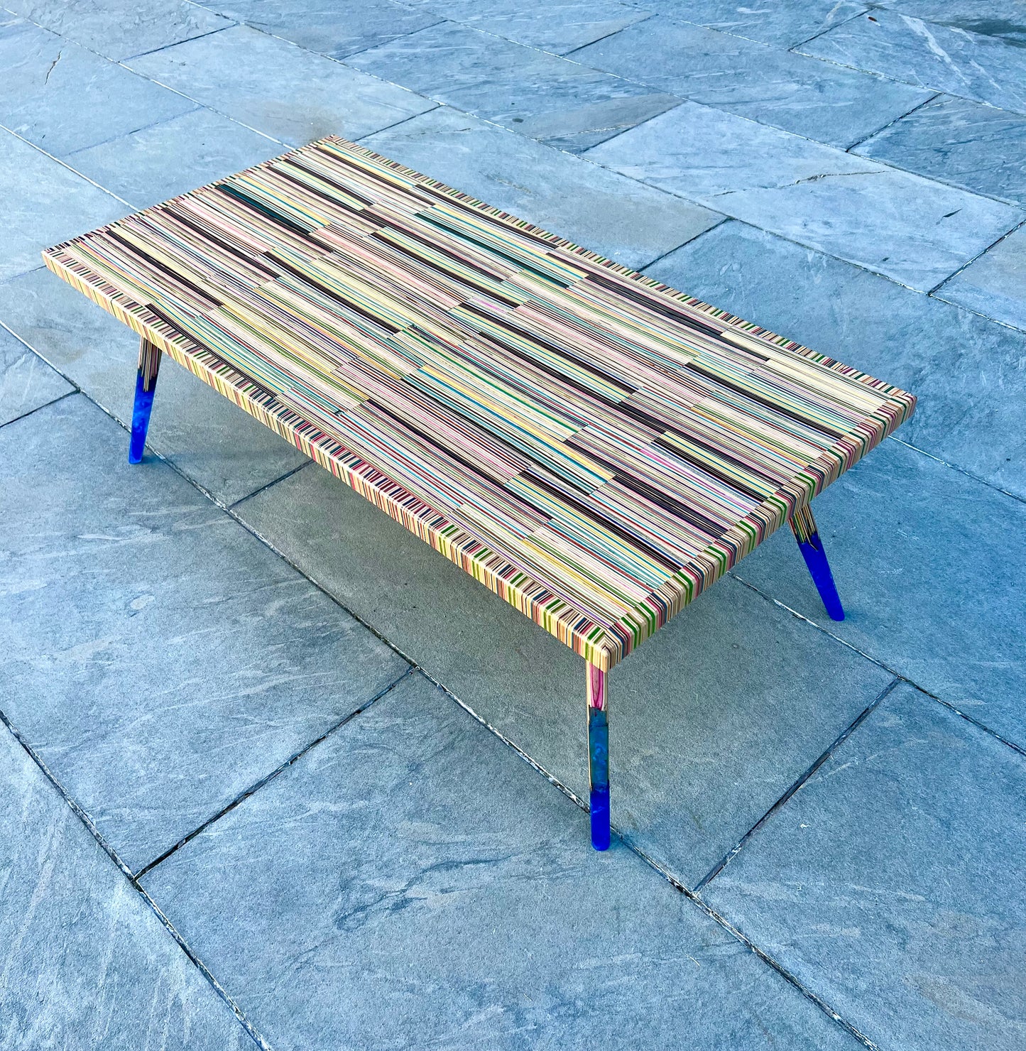 Recycled Skateboard and Epoxy Coffee Table Preorder