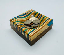 Load image into Gallery viewer, Recycled Skateboard and Walnut Coin Dish