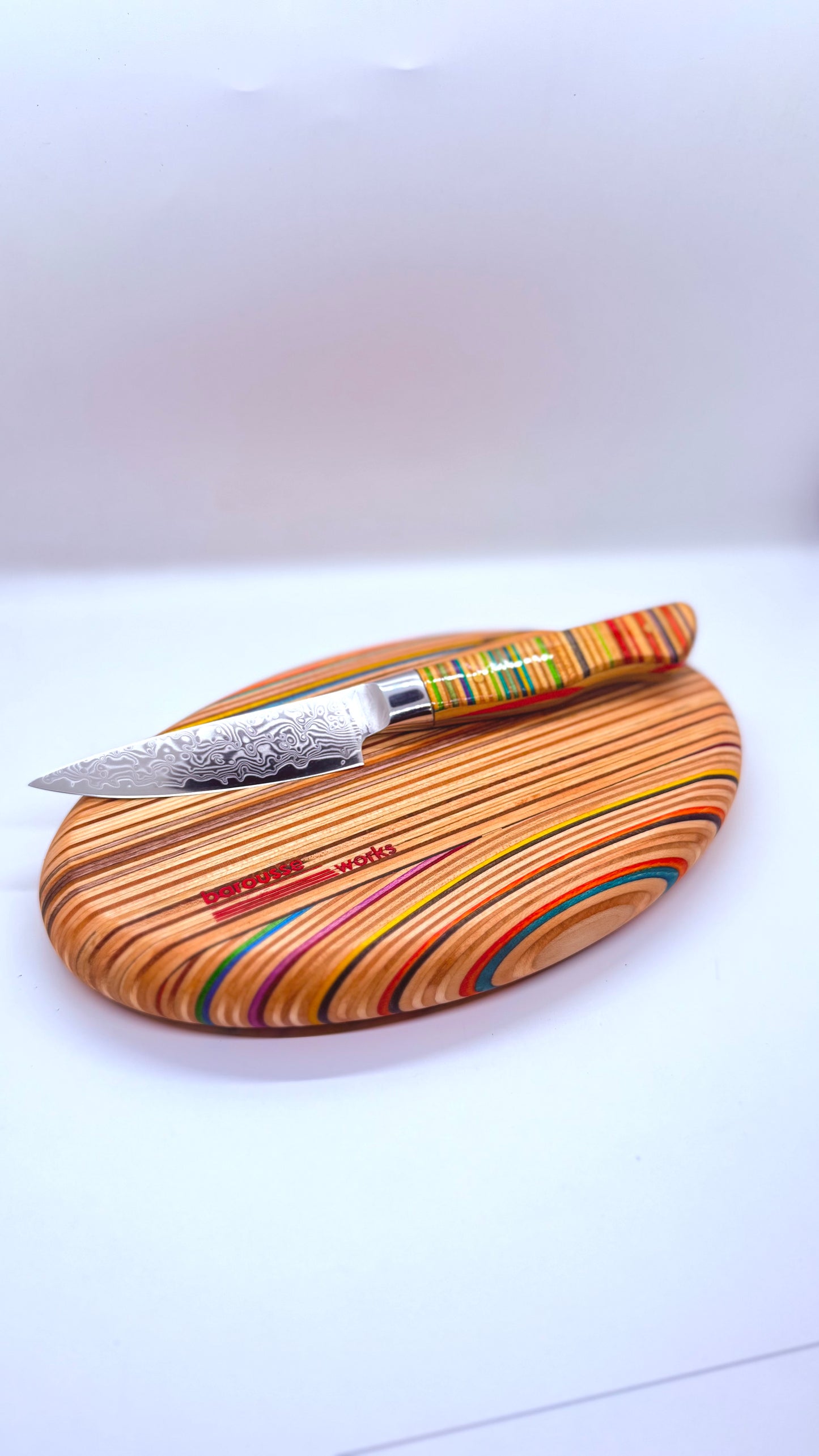 Recycled Skateboard Paring Knife and Micro Cutting Board