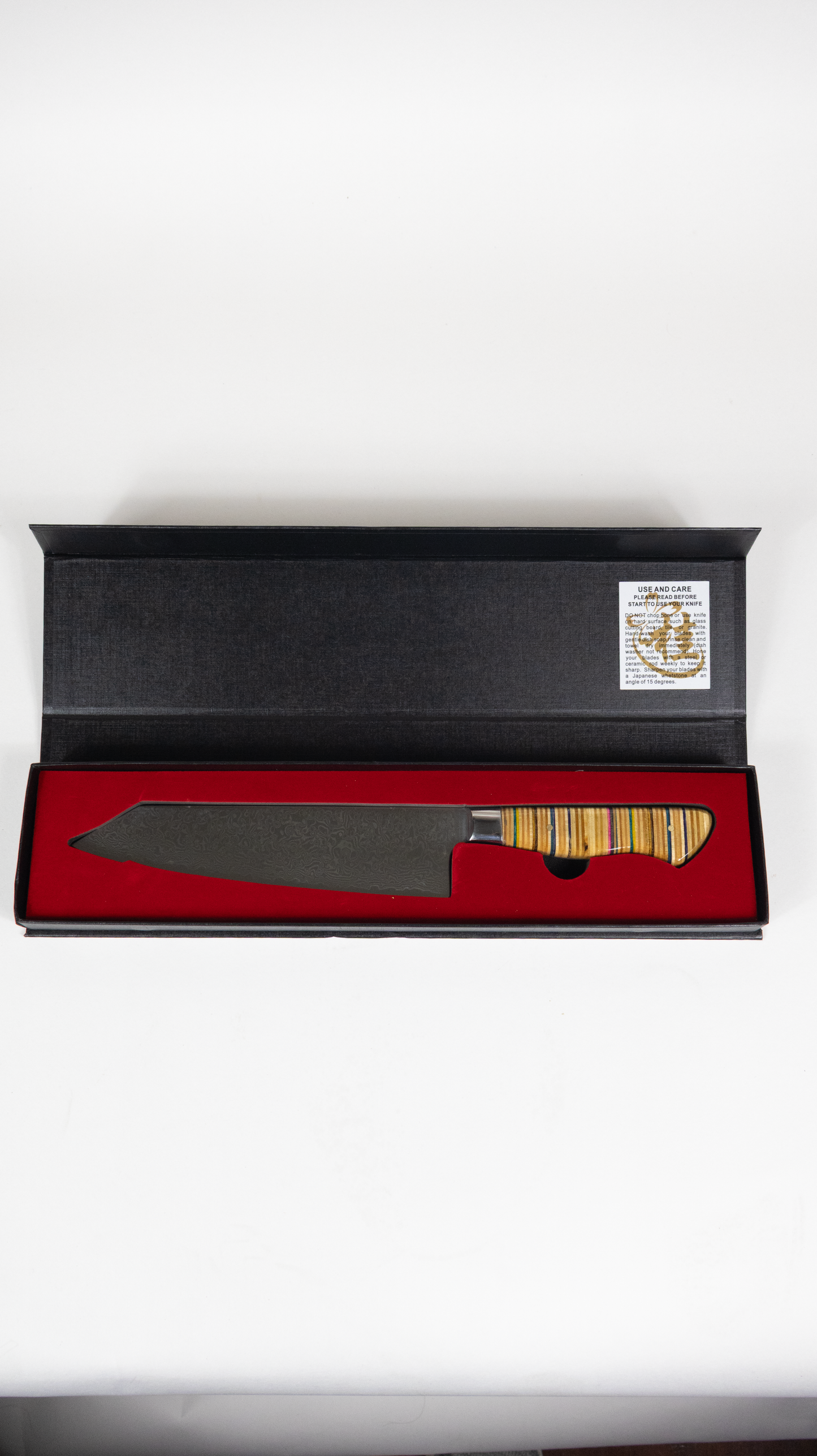 Recycled Skateboard and Japanese Damascus Steel Chef’s Knife