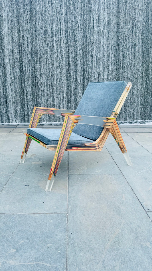 Recycled Skateboard and Epoxy Lounge Chair Preorder