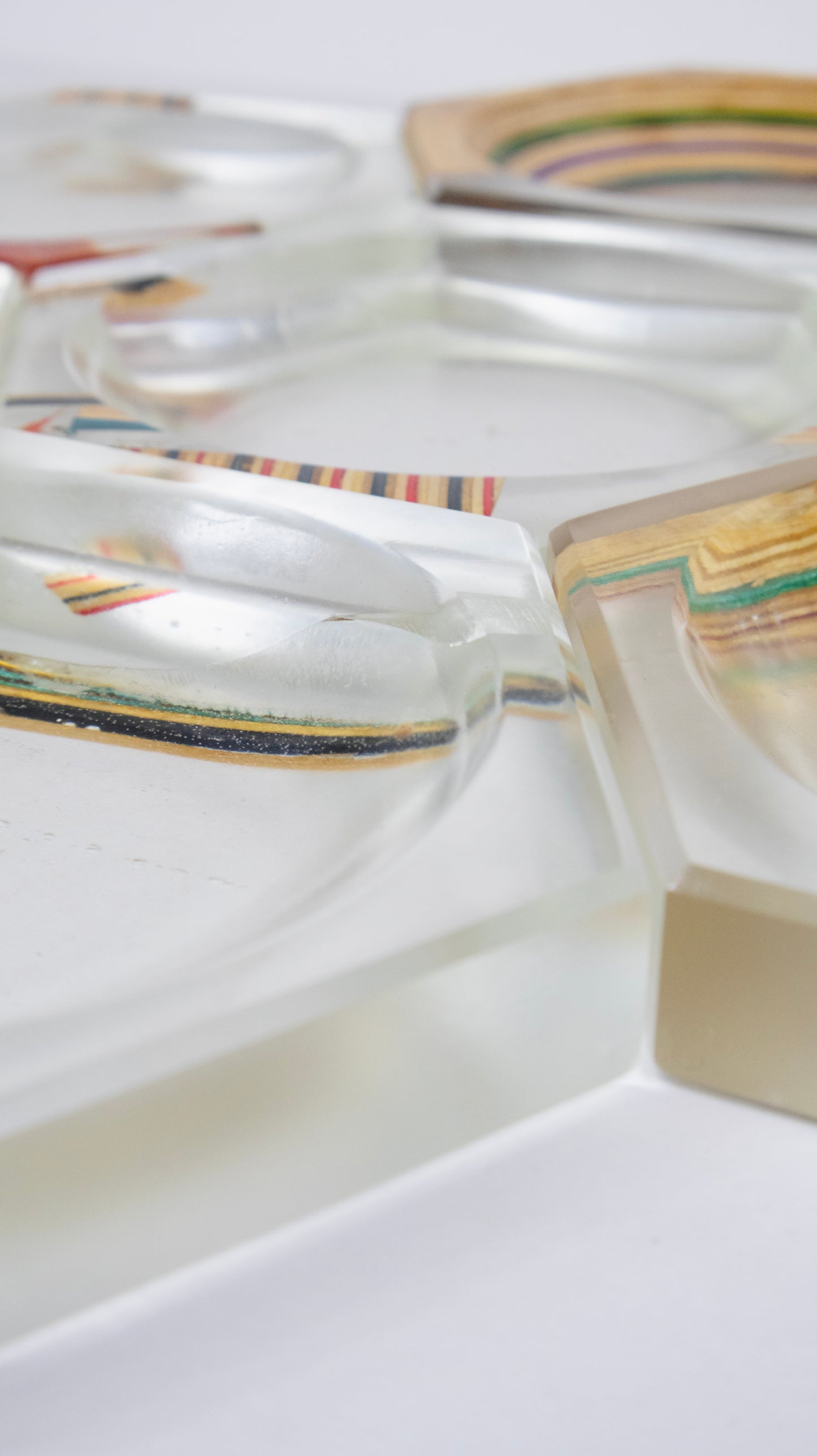 Recycled skateboards and epoxy catch all tray