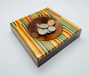 Black Walnut and Recycled Skateboards Coon Dish