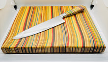 Load image into Gallery viewer, Recycled Skateboard Chef’s Knife and Cutting Board Set