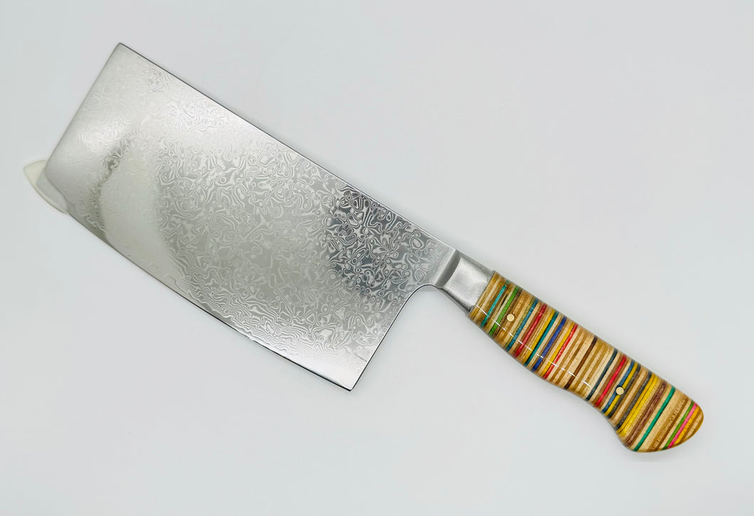 Recycled Skateboards and Japanese Damascus Steel Chef’s Clever