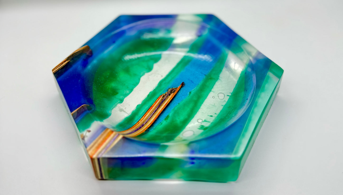Recycled Skateboards and Epoxy Catch All Tray