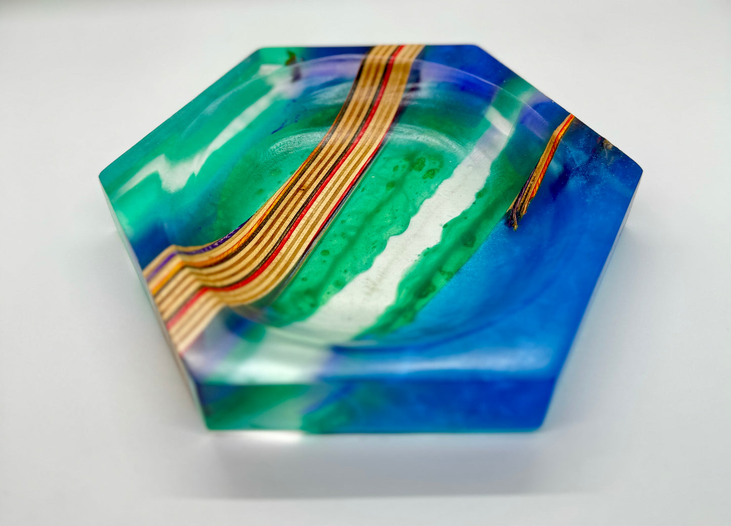 Recycled Skateboards and Epoxy Catch All Tray