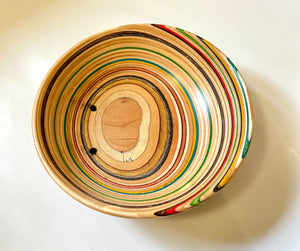 Recycled skateboard bowl