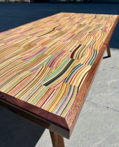 Recycled Skateboard and Walnut Coffee Table Preorder