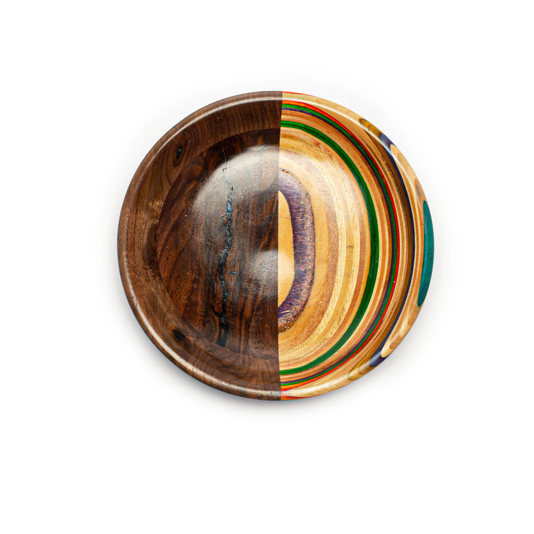 Recycled Skateboards and Black Walnut Bowl