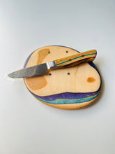 Load image into Gallery viewer, Recycled skateboard pairing knife &amp; mini cutting board combo