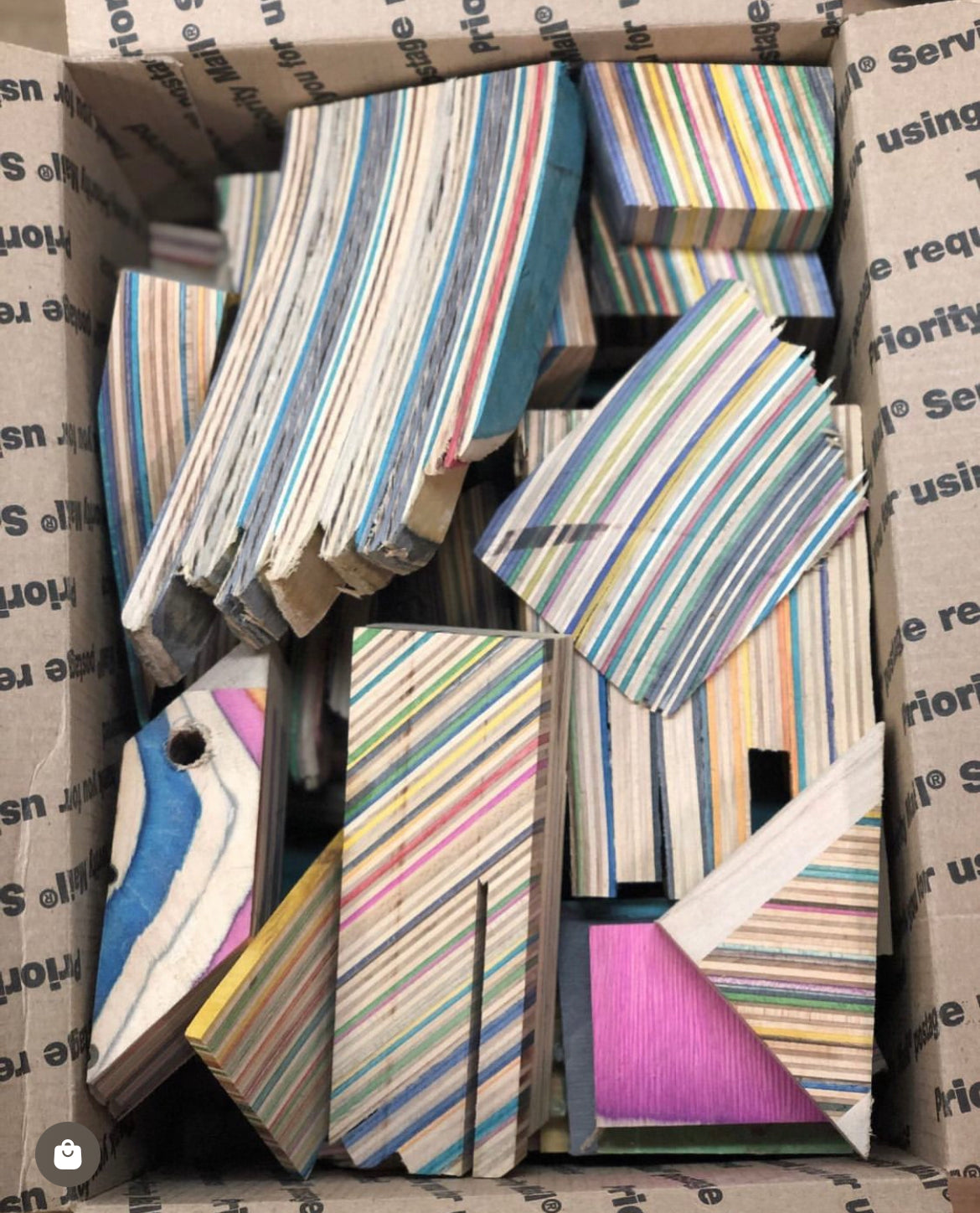 Recycled Skateboards Scrap Box