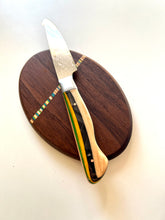 Load image into Gallery viewer, Recycled Skateboard Paring Knife and Micro Cutting Board