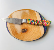 Load image into Gallery viewer, Recycled skateboard pairing knife &amp; mini cutting board