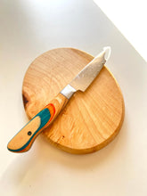 Load image into Gallery viewer, Recycled Skateboard Paring Knife and Micro Cutting Board